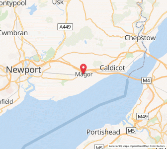 Map of Magor, WalesWales
