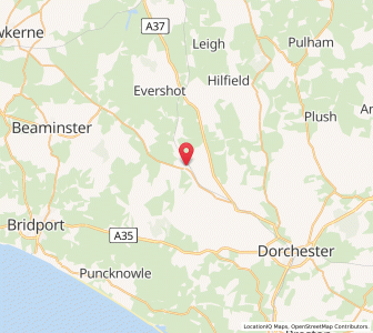 Map of Maiden Newton, EnglandEngland