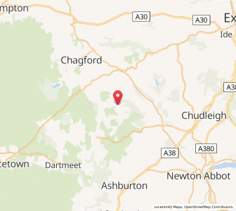 Map of Manaton, EnglandEngland
