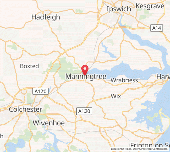 Map of Manningtree, EnglandEngland