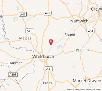 Map of Marbury, EnglandEngland