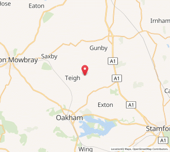 Map of Market Overton, EnglandEngland