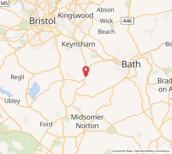 Map of Marksbury, EnglandEngland