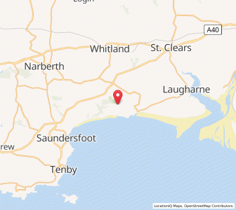 Map of Marros, WalesWales