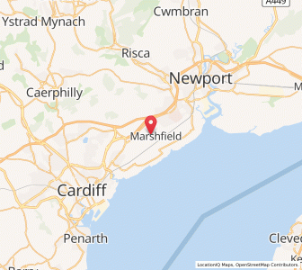 Map of Marshfield, WalesWales