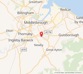 Map of Marton, EnglandEngland