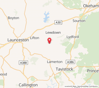 Map of Marystow, EnglandEngland