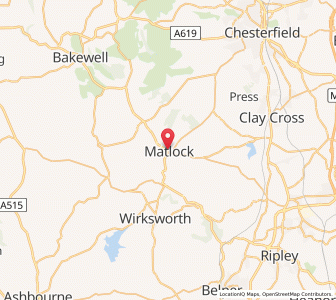 Map of Matlock, EnglandEngland