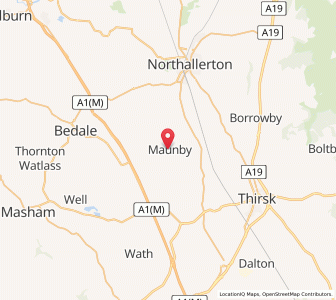 Map of Maunby, EnglandEngland