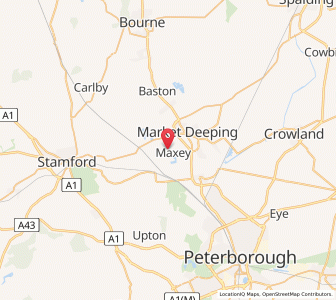 Map of Maxey, EnglandEngland