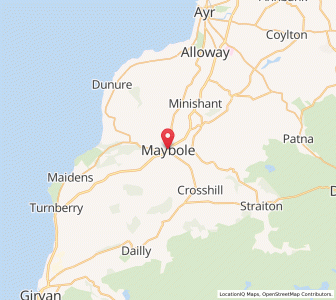 Map of Maybole, ScotlandScotland