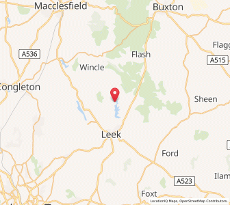 Map of Meerbrook, EnglandEngland