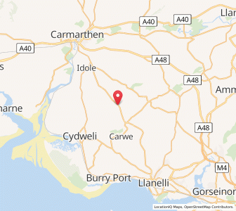 Map of Meinciau, WalesWales