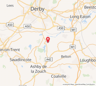 Map of Melbourne, EnglandEngland