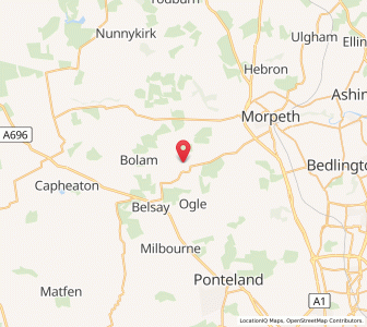 Map of Meldon, EnglandEngland