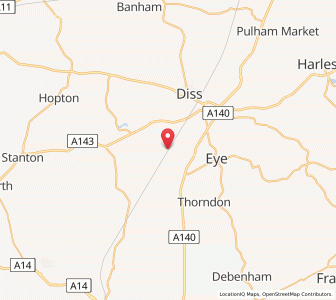 Map of Mellis, EnglandEngland