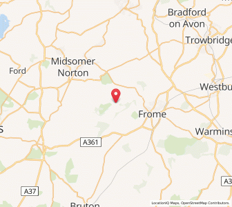 Map of Mells, EnglandEngland