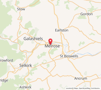 Map of Melrose, ScotlandScotland
