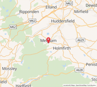 Map of Meltham, EnglandEngland