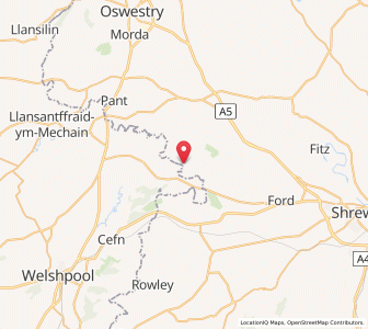 Map of Melverley, EnglandEngland