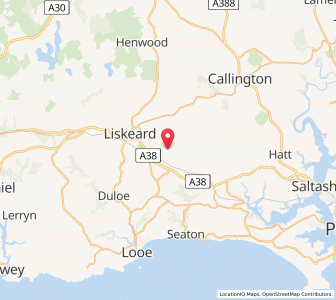 Map of Menheniot, EnglandEngland