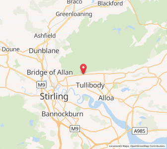 Map of Menstrie, ScotlandScotland
