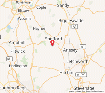 Map of Meppershall, EnglandEngland