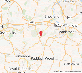Map of Mereworth, EnglandEngland