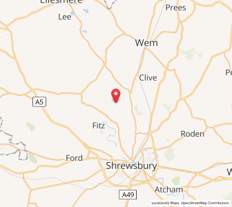 Map of Merrington, EnglandEngland