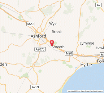 Map of Mersham, EnglandEngland