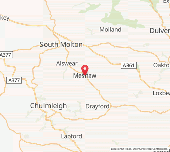 Map of Meshaw, EnglandEngland