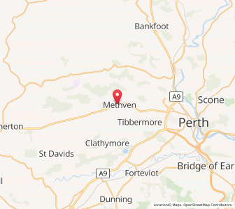 Map of Methven, ScotlandScotland