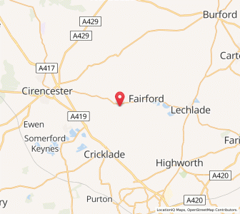 Map of Meysey Hampton, EnglandEngland