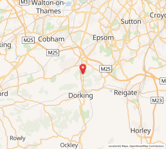 Map of Mickleham, EnglandEngland