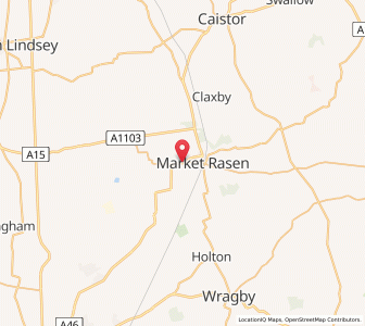 Map of Middle Rasen, EnglandEngland