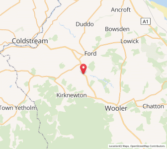 Map of Milfield, EnglandEngland