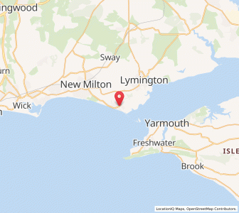 Map of Milford on Sea, EnglandEngland