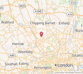 Map of Mill Hill East, EnglandEngland
