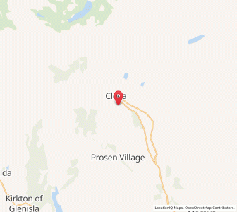 Map of Millton of Clova, ScotlandScotland