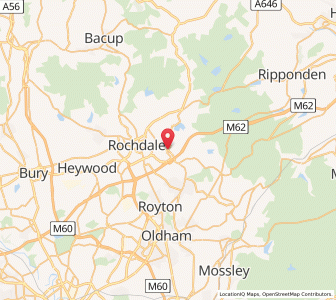 Map of Milnrow, EnglandEngland