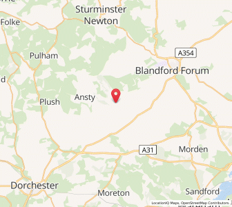 Map of Milton Abbas, EnglandEngland