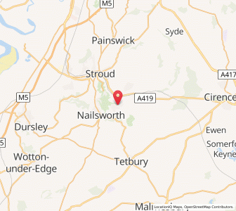 Map of Minchinhampton, EnglandEngland