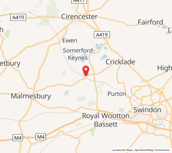 Map of Minety, EnglandEngland