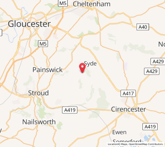 Map of Miserden, EnglandEngland