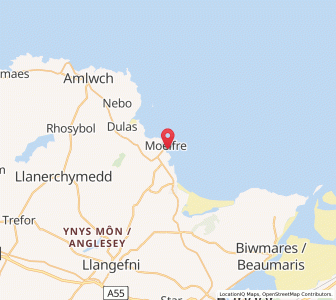 Map of Moelfre, WalesWales