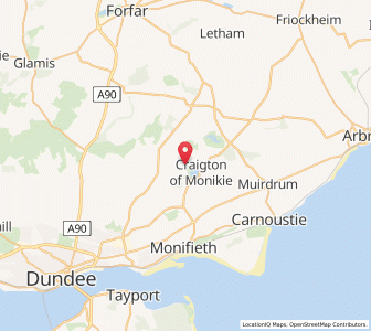 Map of Monikie, ScotlandScotland