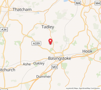 Map of Monk Sherborne, EnglandEngland