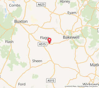 Map of Monyash, EnglandEngland