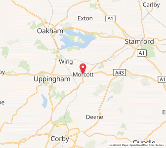 Map of Morcott, EnglandEngland