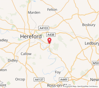 Map of Mordiford, EnglandEngland